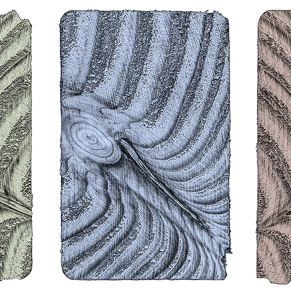 3 luik in kleur. inkjet print